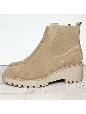 Dolce Vita Helen Tan Suede Wedge Chelsea Boot 11
